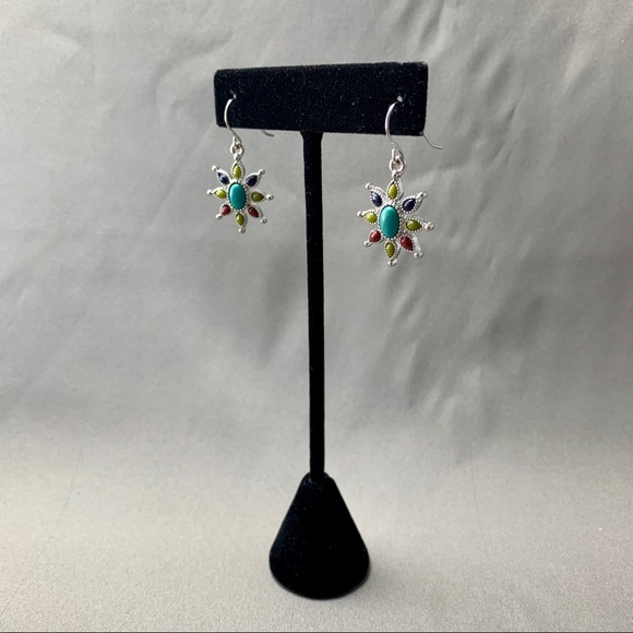 F1-75/Multi Colors/ Earrings/Chic/Ethnic/Earrings/ - Picture 3 of 4